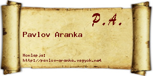 Pavlov Aranka névjegykártya